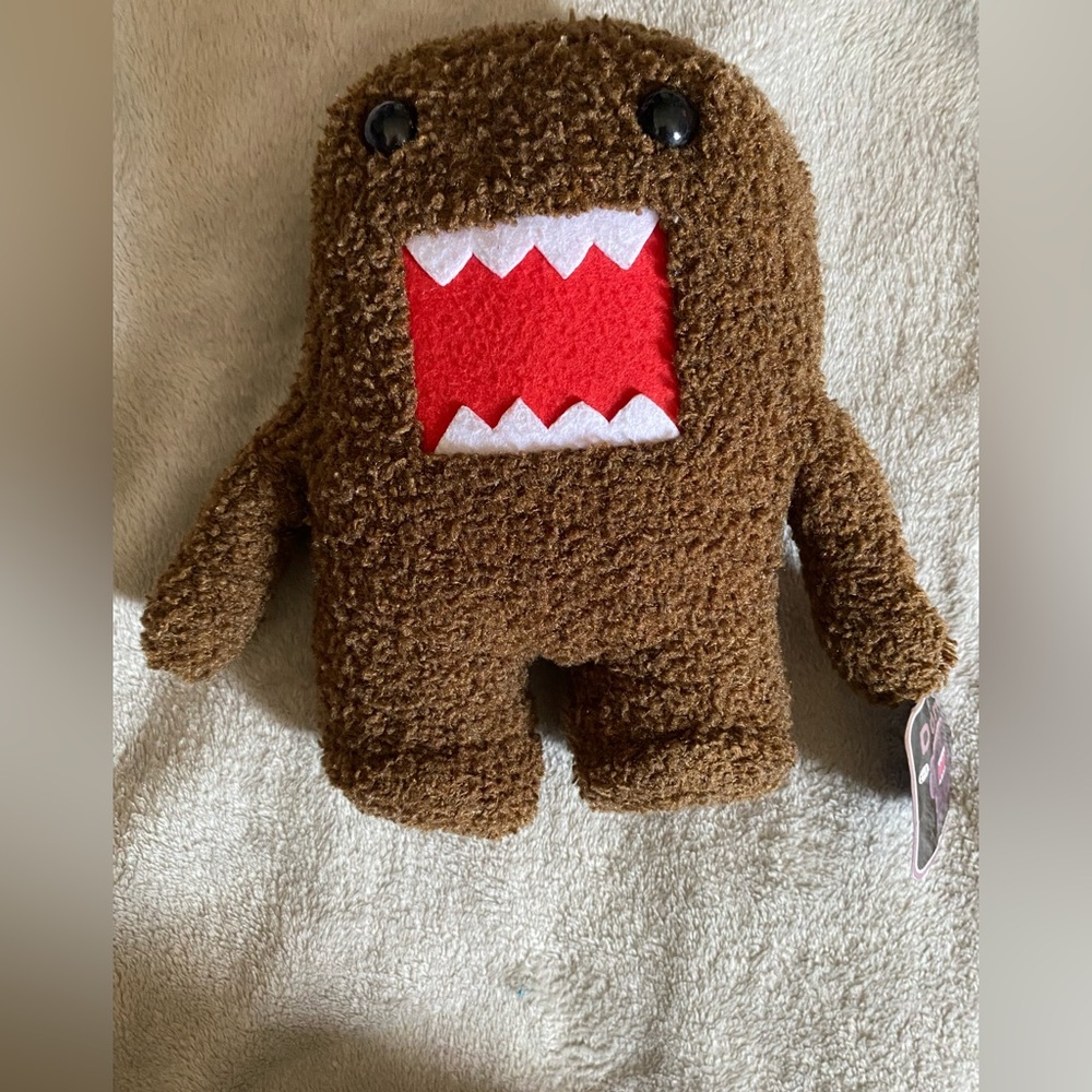 Domo Brown and Red Stuffed Animal Plush Toy